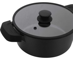 Homedelux PUODAS 20 CM SU DANGIU INDUKCINIŲ DUJŲ GREBLON C3 SILIKONINIAI DANGALAI 2,3L