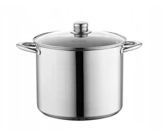 Florina Puodas INOX Aukštas CARO 18 CM 3,2L. Z POKRYWKĄ, IND. (ROSÓŁ, BIGOS, KONFITURY)