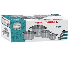 Florina Polpo Nerūdijančio plieno puodų rinkinys, 8 vnt (5K0339)