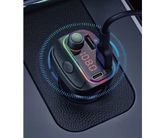 FM siųstuvas Bounn automobilinis įkroviklis QC3.0+PD18W C14