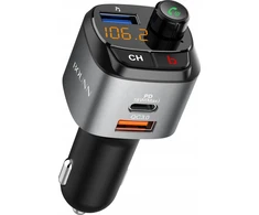 FM siųstuvas Bounn FM siųstuvo automobilinis įkroviklis QC3.0+PD20W