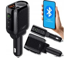 FM siųstuvas LTC „BLUETOOTH“ SIŲSTUVAS V5.3 SU GN. CIGAREČIŲ ŽIEBTUVŲ 120 W AKUMULIATORIAUS ĮKŪRIMO MATUOKLIS QC3.0+ C TIPO (PD 20 W)