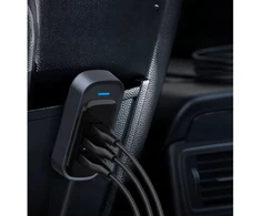 FM siųstuvas Somostel siųstuvas 3x USB / 2x Typ-C 3.1A QC PD juodas SMS-A110 (35538)