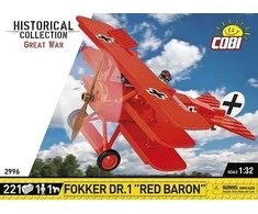 Cobi Klocki Fokker Dr.1 Raudona Baron 221 blokai