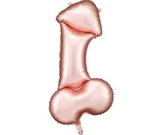 Party Deco Folinis balionas "Penis" rausvas 112*55,5cm