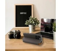 OEM atverčiamas dėklas, skirtas iPhone 16 PLUS, Folio Side Magnet, rudas