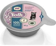 FOLK Kitten Delicate ėriena dish – šlapias kačių maistas – 85g