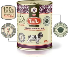 FOLK Splendid deer venison of Greater Poland – drėgnas ėdalas šunims – 800g