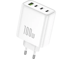 FONENG kroviklis jungiama į tinklą GaN40 GaN PD 100W 3xUSB-C + 1xUSB QC3.0 Baltas