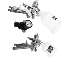 Forcekraft Dažų pistoletų komplektas su slėgio reguliavimu, 2 vnt. (1,0 mm ir 1,4 mm)