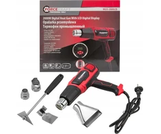 Forcekraft elektrinis šilumos pistoletas su antgaliais (230V, 50/60Hz, 2000W, 60-600 laipsnių, 300-500l/min)