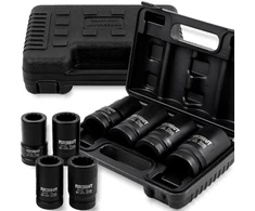Forcekraft FORCEKRAFT Rinkinys 4 nasadek UDAROWYCH GŁĘBOKICH su lagaminu 1'' 12-kątne 27-36mm