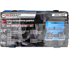 Forcekraft Impact įrankių rinkinys 26 vnt. 3/4 colio (17–50 mm) ir 1 colio (55–65 mm) (6 taškai)