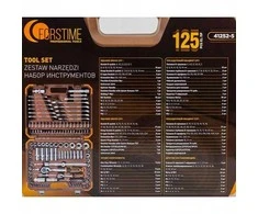 Forcekraft Įrankių rinkinys 1/2" ir 1/4" 125 vnt. (6 pusių) (4–32 mm)