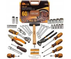 Forcekraft Įrankių rinkinys 1/2" ir 1/4" 60 vnt. (6 pusių) (7–27 mm)