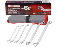 Forcekraft Rinkinys 6 dvikilpių veržliarakčių 6 - 17 mm 75 CR-V Dėklas Forcekraft