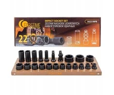 Forcekraft Smūginių galvučių rinkinys 1/2 colio, 22 vnt. (10–32 mm) (6 kampų)