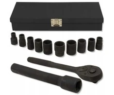 Forcekraft Smūginių įrankių rinkinys, 12 vnt., 1/2 colio (6 pusių) (10–24 mm)