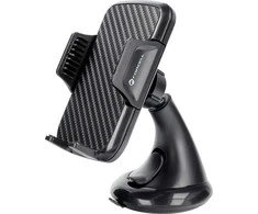 Car phone holder Forcell F-Grip Carbon HT1 windshield / dashboard juodas