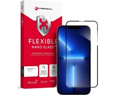 Hibridinis stiklas iPhone 13 PRO MAX / 14 PLUS Forcell Flexible 5D juodas