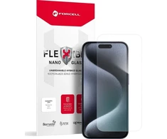 Hibridinis stiklas, skirtas „iPhone 15 PRO Forcell Flexible Nano Glass“