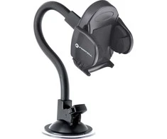 Automobilinis telefono laikiklis Forcell F-Grip Oval 27 cm, juodas, skirtas priekiniam stiklui / prietaisų skydeliui / oro išleidimo angai