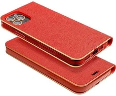 Forcell OEM LUNA Book auksinis dėklas Samsung Galaxy A53 5G raudonas