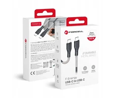 USB C į USB C laidas Forcell F-Energy QC4.0 PD 5A 240W Carbon 1 m CB-05C juodas