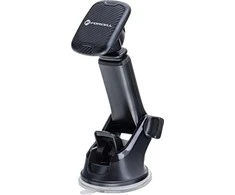 Automobilinis universalus telefono laikiklis Forcell (H-CT327) tvirtinamas ant stiklo, magnetinis juodas