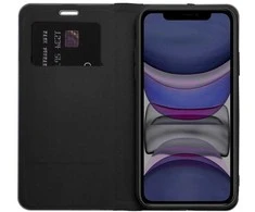 Forcell OEM atverčiamas dėklas iPhone 16e (SE 4 2025) Luna Book Gold juodas