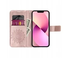 Forcell Oem MEZZO Book dėklas skirtas Samsung Galaxy A56 5G mandala rožinio aukso spalvos