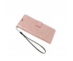 Forcell Oem MEZZO Book dėklas skirtas Samsung Galaxy S25 mandala rožinio aukso spalvos