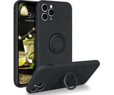 Dėklas Forcell Oem Case for iPhone 12 PRO MAX Silicone Ring juodas
