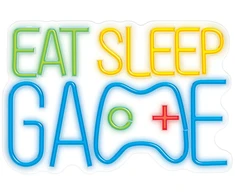 „Forever Light Neon PLEXI“ LED šviestuvas „Eat Sleep Game“ daugiaspalvis FPNE33