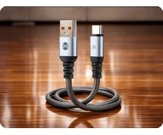 Forever Braix laidas USB – USB-C 1,0 m 3A juodas