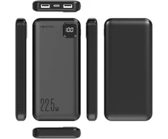 Forever išorinė baterija TB-300M PD QC 22,5W 10000 mAh juoda