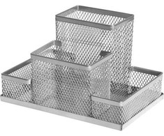 Forofis Przybornik na biurko 153x103x100mm FOROFIS 91311 sidabrinė metalowy