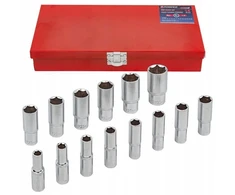 Forsage 1/2" gilių lizdų rinkinys, 14 vnt. (11-30mm) (6 taškų)