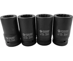 Forsage 1" gilaus smūgio lizdų rinkinys, 4 vnt (12 taškų) (27-36 mm)
