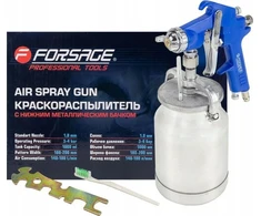 Forsage dažų pistoletas su apatiniu metaliniu bakeliu (1000 ml bakas, 1,8 mm antgalis)
