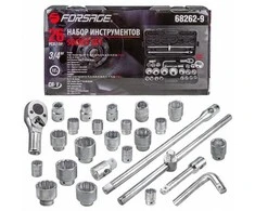 Forsage Įrankių rinkinys, 26 dalys, 3/4" 1" (12 kampų)