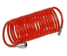 Forsage Spiralinė pneumatinė žarna PU 12x18mm 20m su greito prijungimo jungtimis