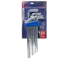 „Forsage“ ypač ilgų šešiakampių raktų rinkinys, 13 dalių (2–19 mm)