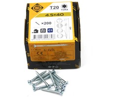 Forte Tools Forte CIP BOARD SCR T20 4,5X40 Baltas ZN(200)