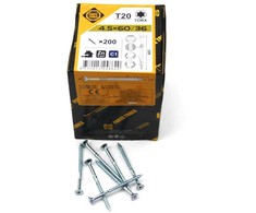 Forte Tools Forte medžio drožlių plokštė SCR T20 4.5X60/36 Baltas ZN(200