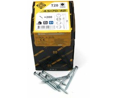 Forte Tools Forte medžio drožlių plokštė SCR T20 4.5X70/42 Baltas ZN(200