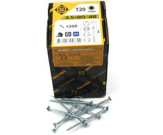Forte Tools Forte medžio drožlių plokštė SCR T20 4.5X80/48 Baltas ZN(200