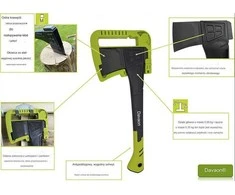 Forte Davaon Pro 46cm rąstų skaldymo kirvis