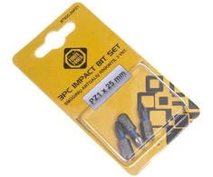 Forte Tools „Forte“ smūginio atsuktuvo antgalis PZ1x25mm, 3 vnt.