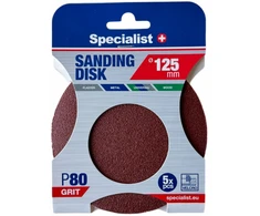 Forte Tools Šlifavimo diskai 8 skylių Nr. 80 D125 5 vnt. pėdos